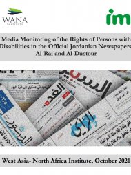 Media Monitoring of the Rights of People with Disabilities in the Jordanian Official Newspapers