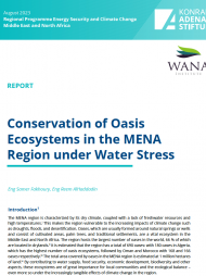 Conservation of Oasis Ecosystems in the MENA Region under Water Stress