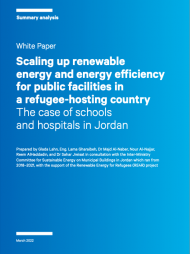Scaling up renewable energy and energy efficiency for public facilities in a refugee-hosting country: The case of schools and hospitals in Jordan